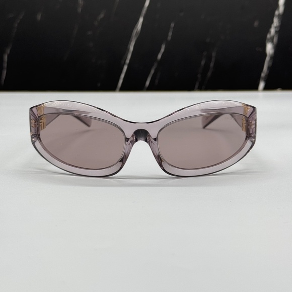 NEW MIU MIU SUNGLASSES MU14ZS 12W20I OVAL PURPLE WOMEN SMU 14Z 12W20I EYEWEAR - Picture 3 of 12